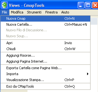 clicca su OK Crea una mappa 2 Dal menu file della finestra Views, seleziona Nuova Cmap.