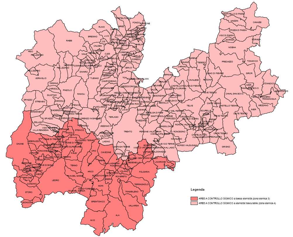 Adeguamento della zonizzazione sismica del territorio provinciale in base a quanto disposto dall Ordinanza del Presidente del Consiglio dei Ministri n.