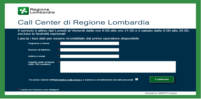 Best Case.Regione Lombardia PER CHI VUOLE ESSERE RICHIAMATO.LE APP CALL BACK E CALL ME. Call Back: l utente attraverso l App, prenota una richiamata.