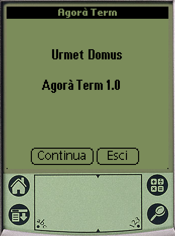 Disinstallazione dell'applicativo dal palmare: Per disinstallare l'applicativo AgoràTerm selezionare l icona Uninstall-Agorà dalla schermata principale del palmare, nella cartella Urmet.