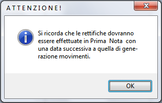 La procedura permette, in caso di risposta affermativa, di visualizzare una stampa dei record che presentano i saldi non coerenti.