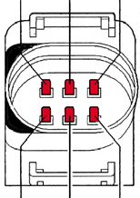 cursore 7 Ω 7 Ω 8 99 Totale dei due sensori 8 Ω 9 7 Sensore di portata carburante Potenziometro acceleratore Contatto del minimo acceleratore Contatto del max ( cambio automatico ) ( a riposo ) ( a