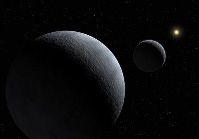 Plutone può essere considerato un pianeta doppio in quanto il suo satellite, Caronte (1270 km di diametro),