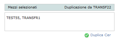 Inserire i codici CER (possono essere selezionati solo codici già autorizzati in precedenza per l impresa, se venissero selezionati codici nuovi non sará possibile