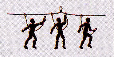 La corda rimane così bloccata in entrambe le direzioni, si può facilmente regolare per allungare l'uno o l'altro capo ed il nodo può essere sempre facilmente sciolto.
