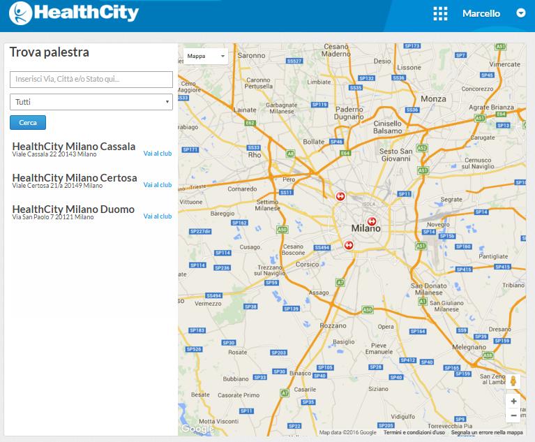 2. Menu "Trova il tuo club" Oltre il proprio club d appartenenza, è possibile accedere ai gruppi e alle informazioni di tutti i club HealthCity d Europa.