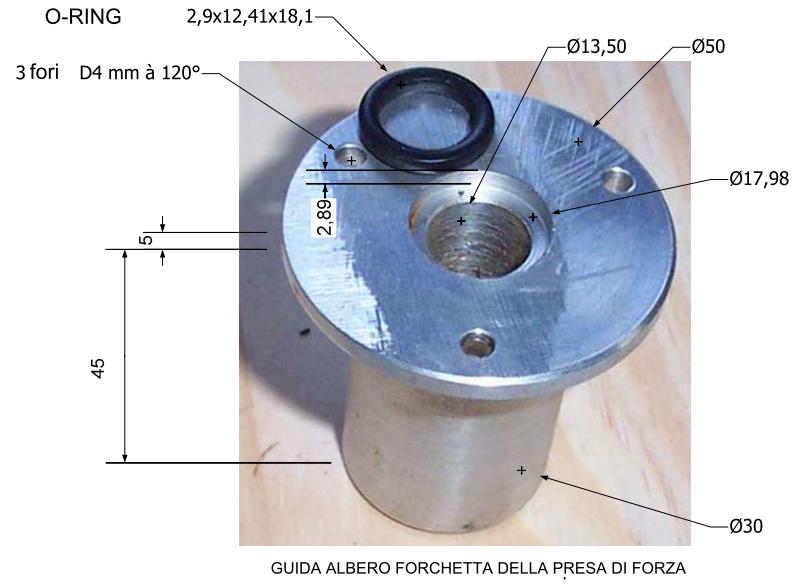 La guida deve essere fabbricata come indicato di seguito,