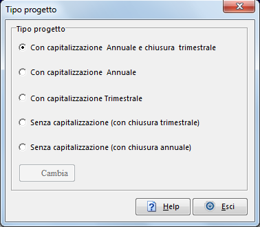 Verifica del Tipo Progetto In questa verifichiamo se il tipo di progetto è impostato correttamente.