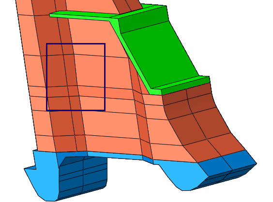 Analisi statiche e sismiche di una diga a gravità a speroni Purtroppo, non è stato possibile realizzare la mesh completa con l utilizzo del solo programma di calcolo Abaqus, soprattutto in prossimità