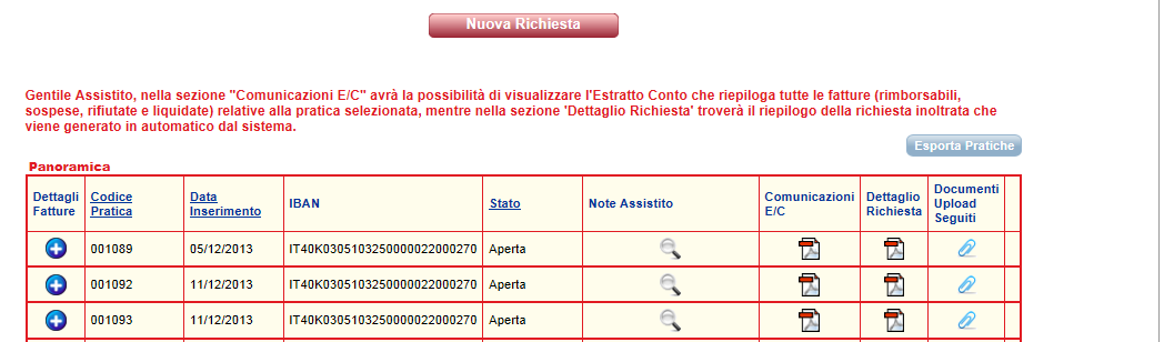 In caso contrario la richiesta verrà respinta 1) Una volta effettuato l accesso, cliccare sulla sezione RICHIESTE RIMBORSI 2)