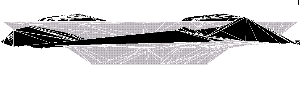 3 Vista frontale. Vediamo ancora meglio i due modelli concatenati. Nello schema sottostante le zone A sono relative al modello di progetto che esce dai bordi superiormente.