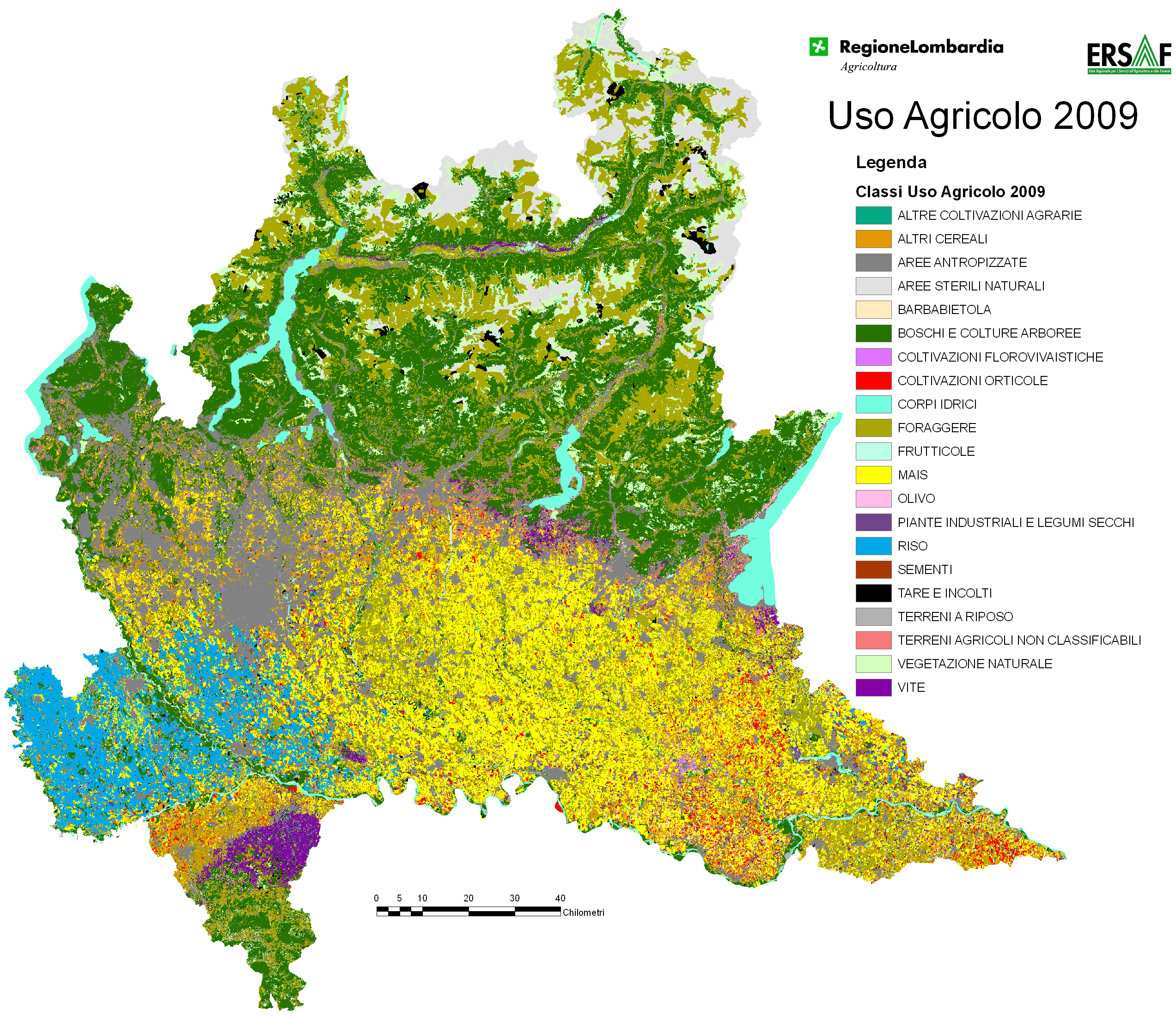 L uso agricolo del suolo in Lombardia Ricordiamoci quella che è la realtà o la vocazione del contesto regionale!