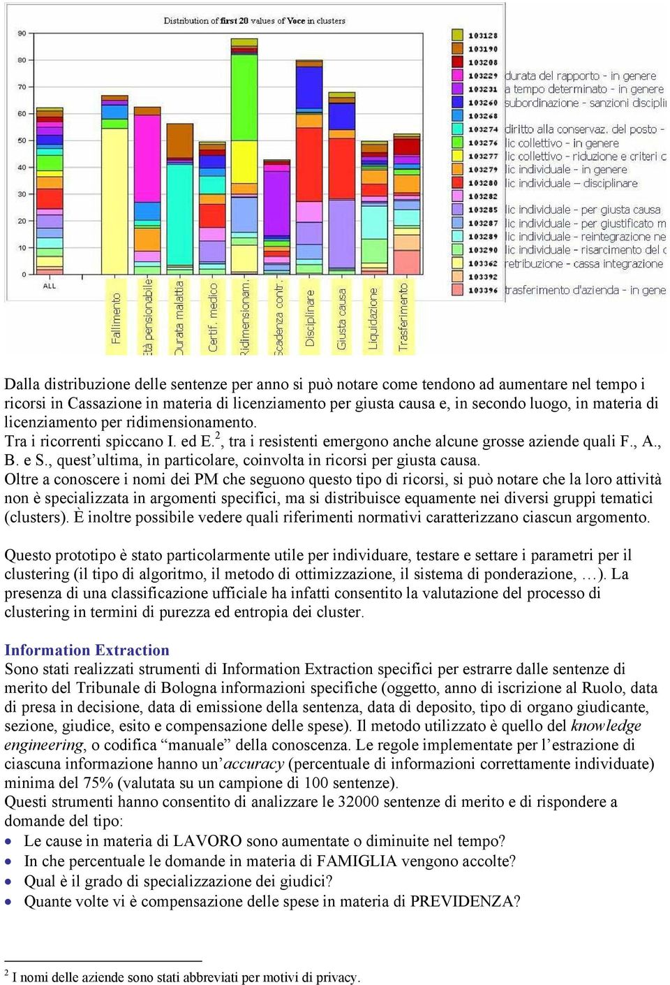 , quest ultima, in particolare, coinvolta in ricorsi per giusta causa.