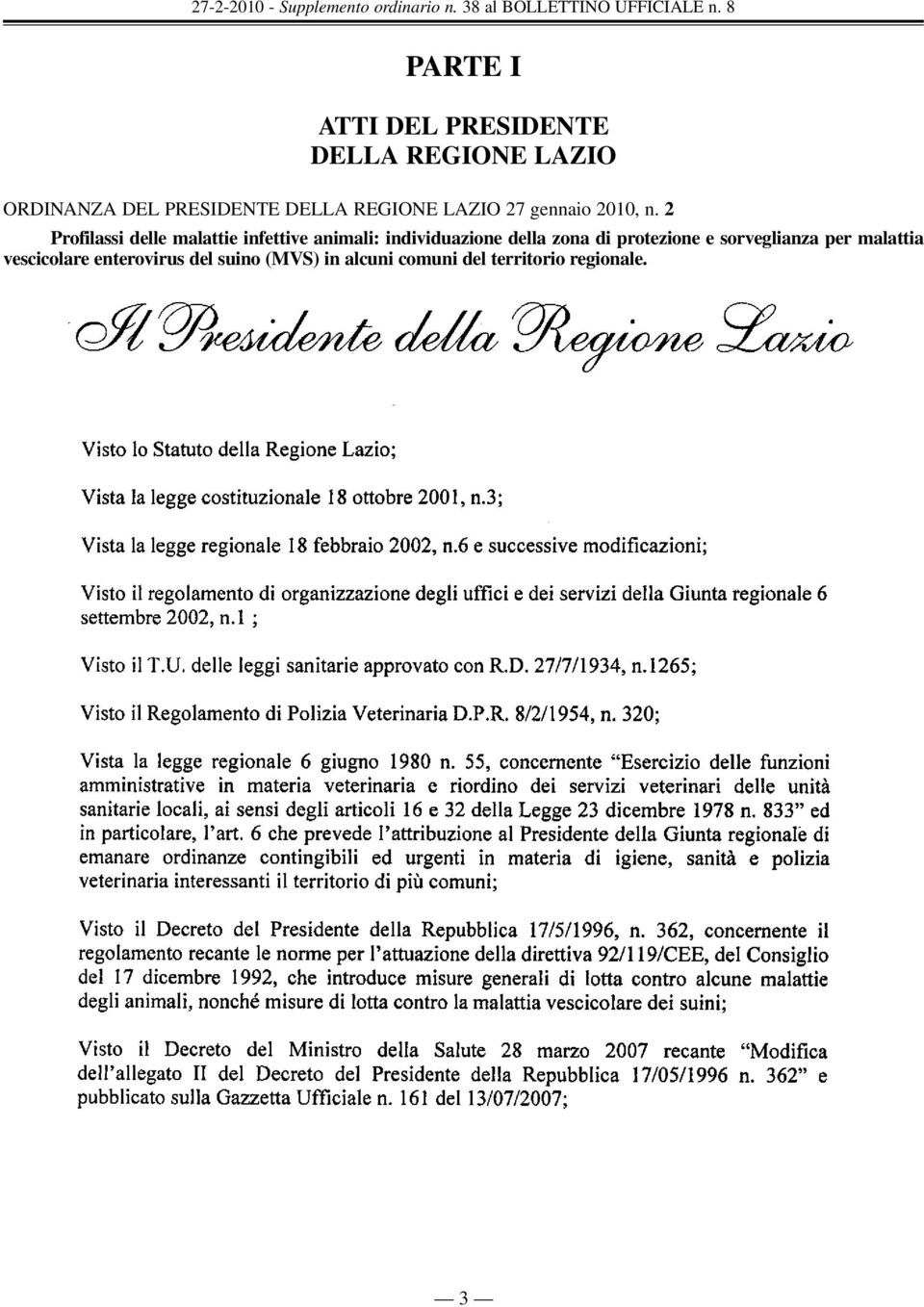 2 Profilassi delle malattie infettive animali: individuazione della zona di