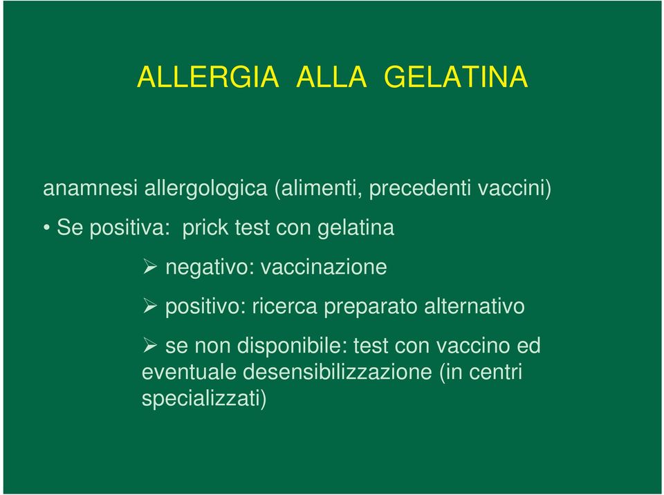 vaccinazione positivo: ricerca preparato alternativo se non