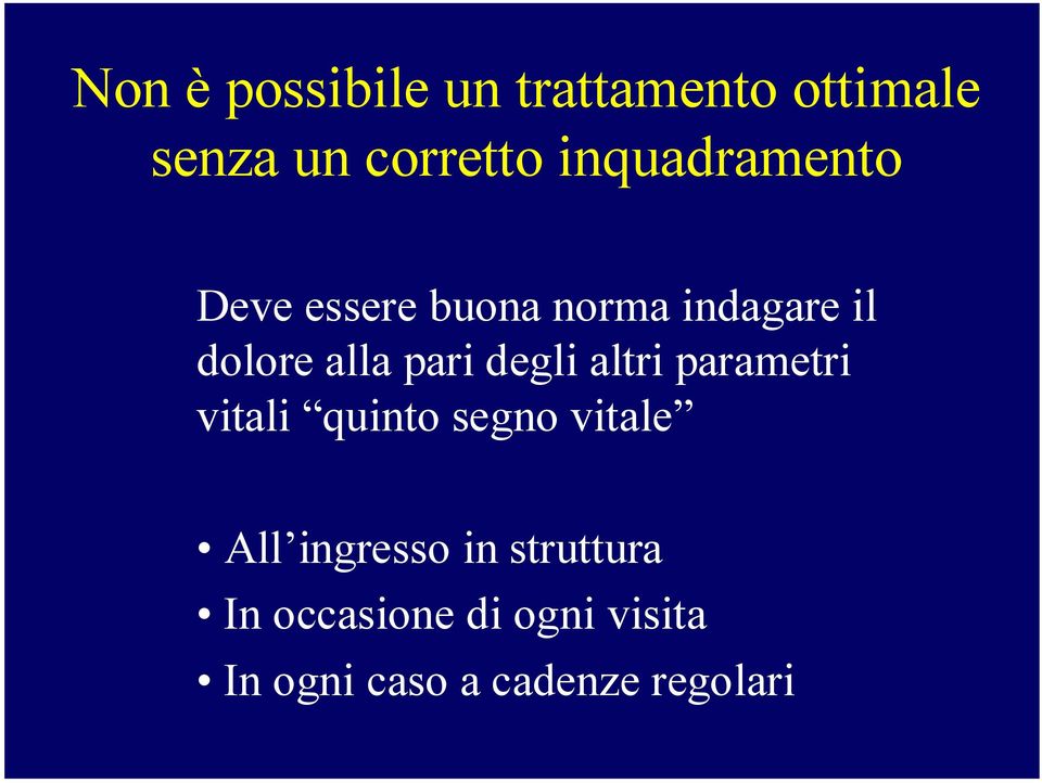 pari degli altri parametri vitali quinto segno vitale All