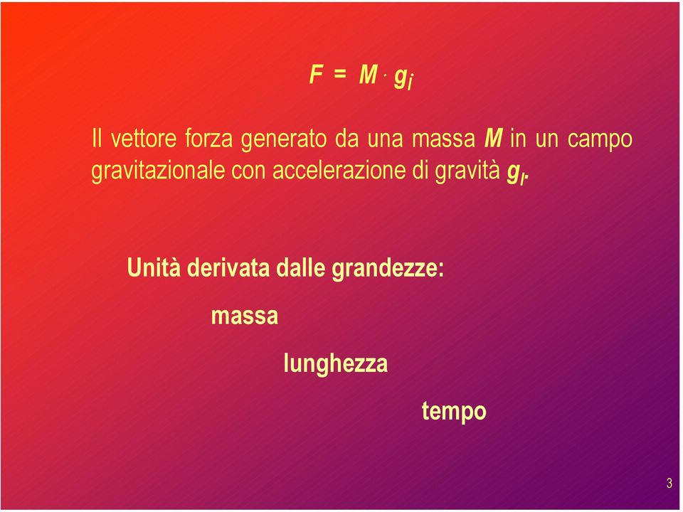 in un campo gravitazionale con