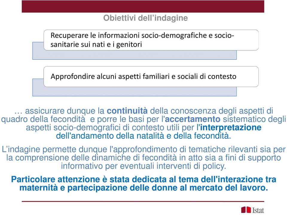 l'interpretazione dell'andamento della natalità e della fecondità.