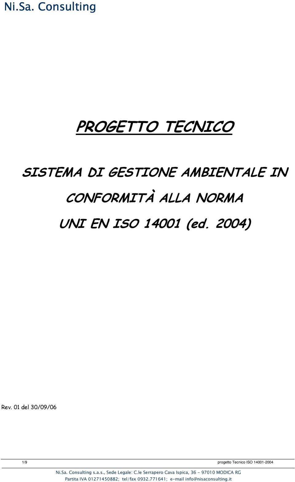 EN ISO 14001 (ed. 2004) Rev.
