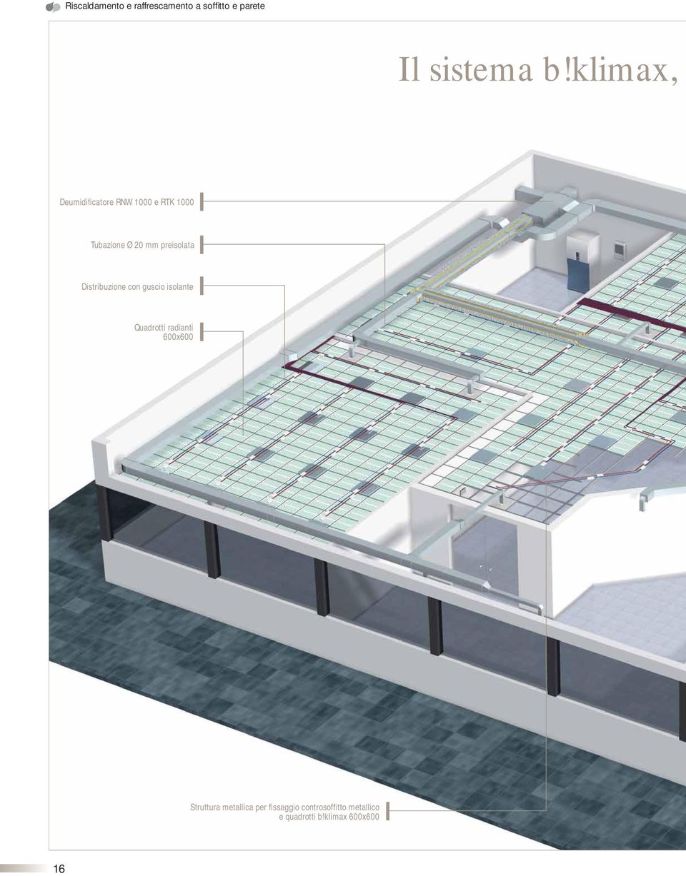 preisolata Distribuzione con guscio isolante Quadrotti radianti 600x600