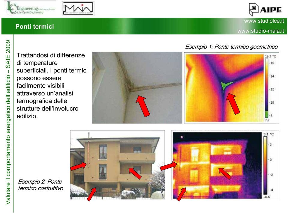 attraverso un analisi termografica delle strutture dell involucro