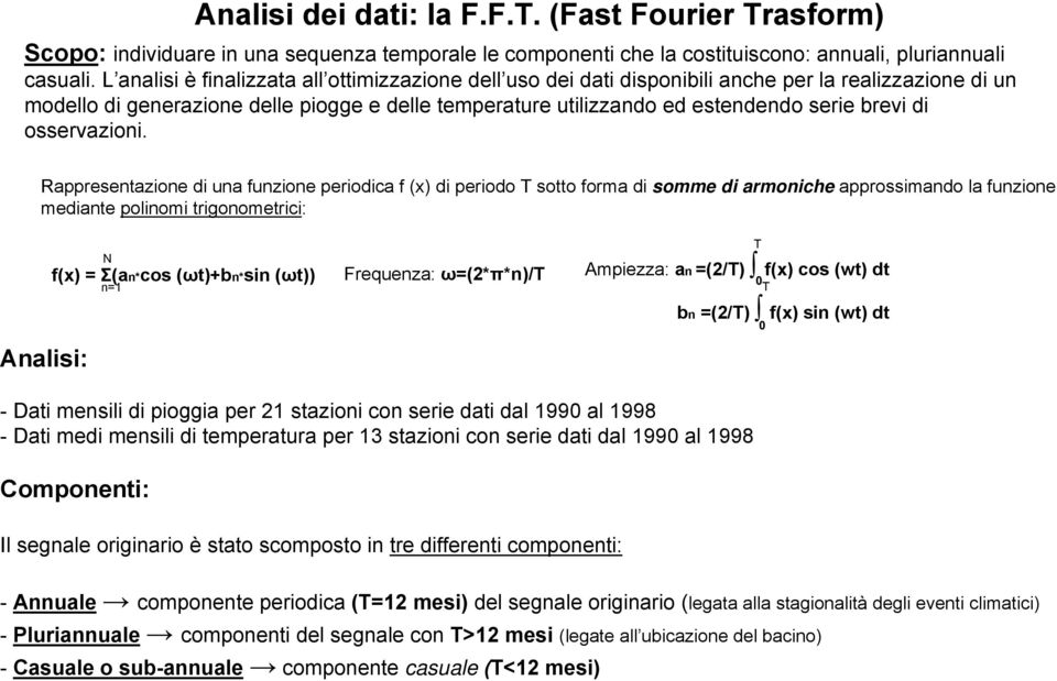 di osservazioni.