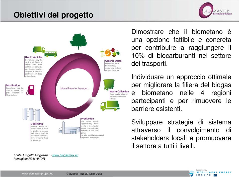 Individuare un approccio ottimale per migliorare la filiera del biogas e biometano nelle 4 regioni partecipanti e per