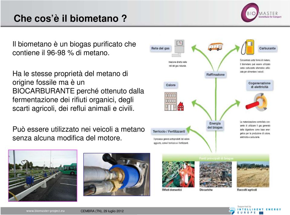 Ha le stesse proprietà del metano di origine fossile ma è un BIOCARBURANTE perché