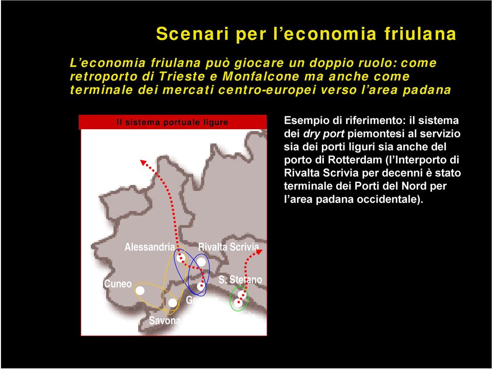 port piemontesi al servizio sia dei porti liguri sia anche del porto di Rotterdam (l Interporto di Rivalta Scrivia per decenni è