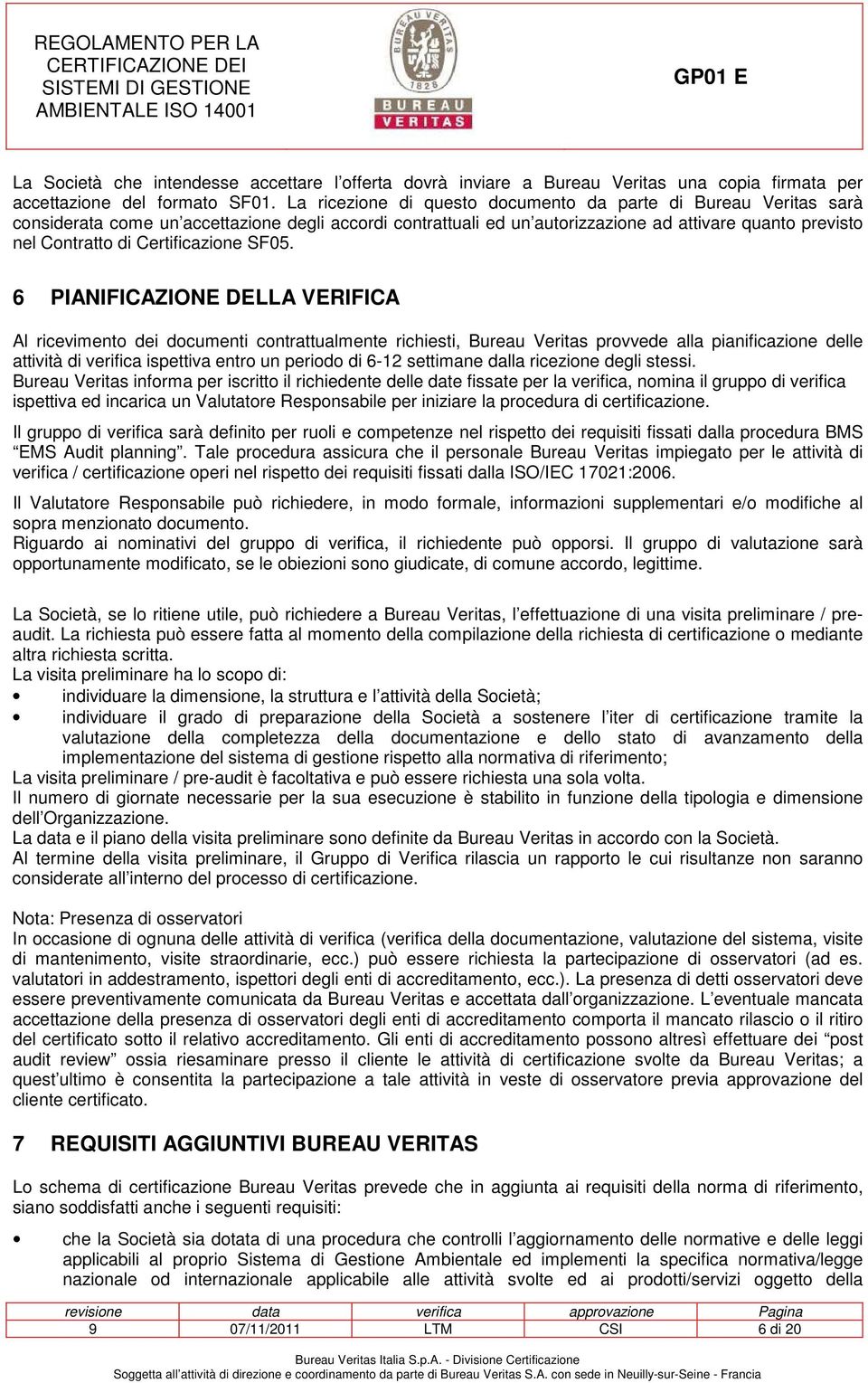 Certificazione SF05.