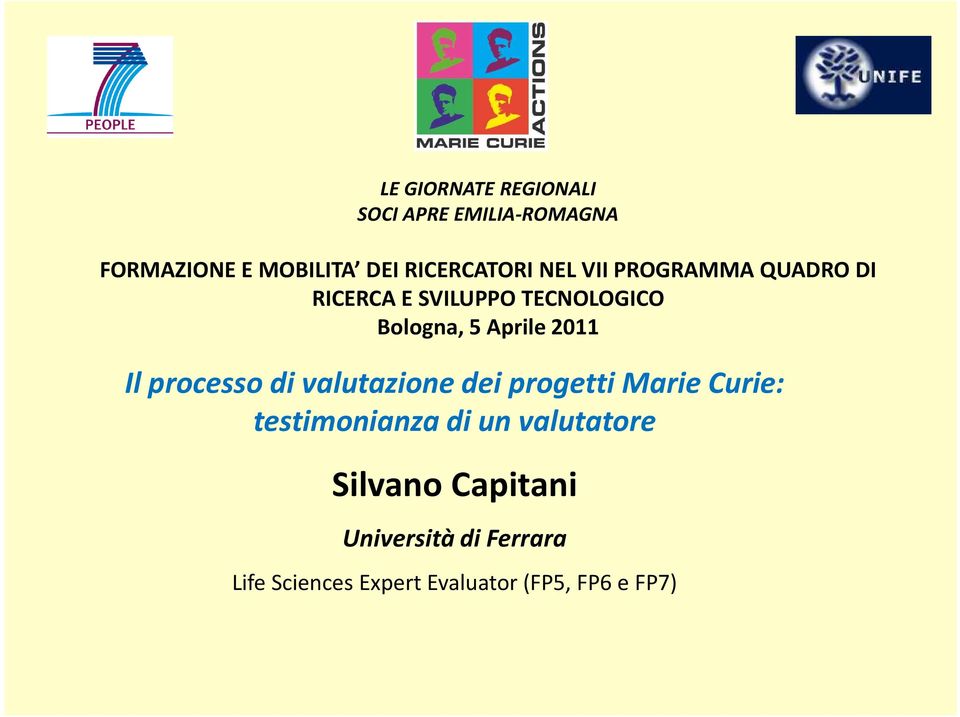 processo di valutazione dei progetti Marie Curie: testimonianza di un valutatore