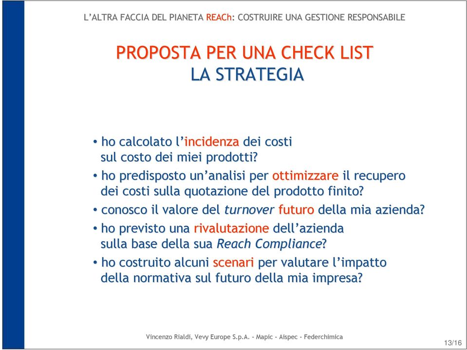 conosco il valore del turnover futuro della mia azienda?