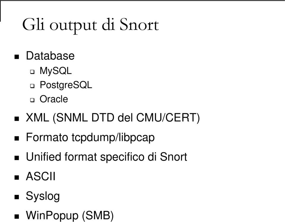 CMU/CERT) Formato tcpdump/libpcap Unified