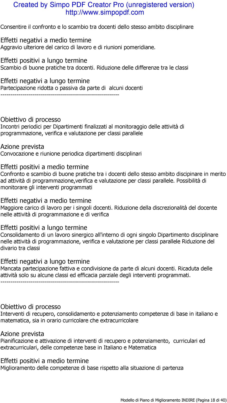 verifica e valutazione per classi parallele Convocazione e riunione periodica dipartimenti disciplinari Confronto e scambio di buone pratiche tra i docenti dello stesso ambito discipinare in merito