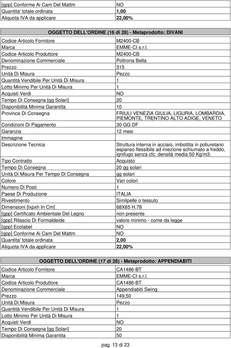 schiumato a freddo, ignifugo senza cfc. densità media 50 Kg/m3. Per Colore Numero Di Posti 1 Rivestimento Similpelle o tessuto Dimensioni [lxpxh In Cm] 68X65 H.