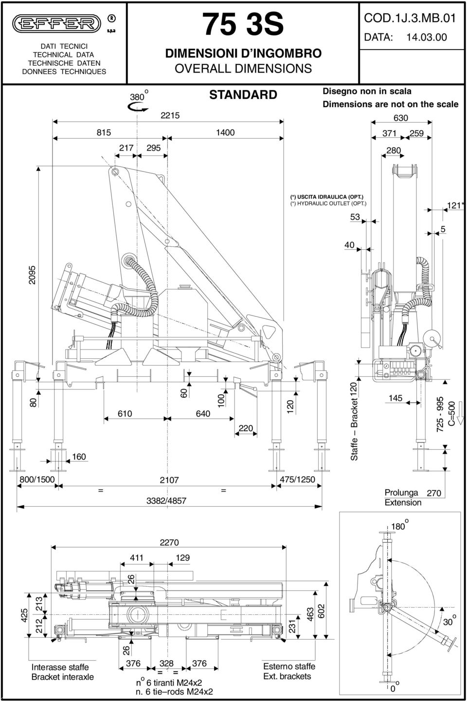 ) (*) HYDRAULIC OUTLET (OPT.