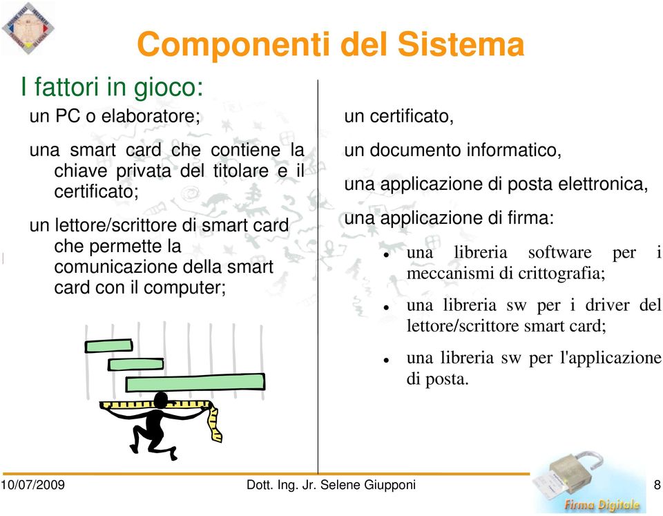 documento informatico, una applicazione di posta elettronica, una applicazione di firma: una libreria software per i meccanismi di