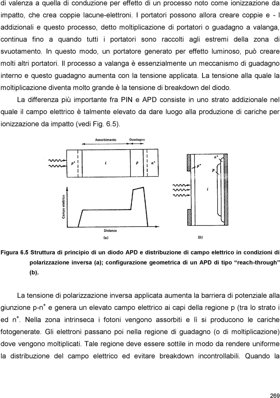 estremi della zona di svuotamento. In questo modo, un portatore generato per effetto luminoso, può creare molti altri portatori.