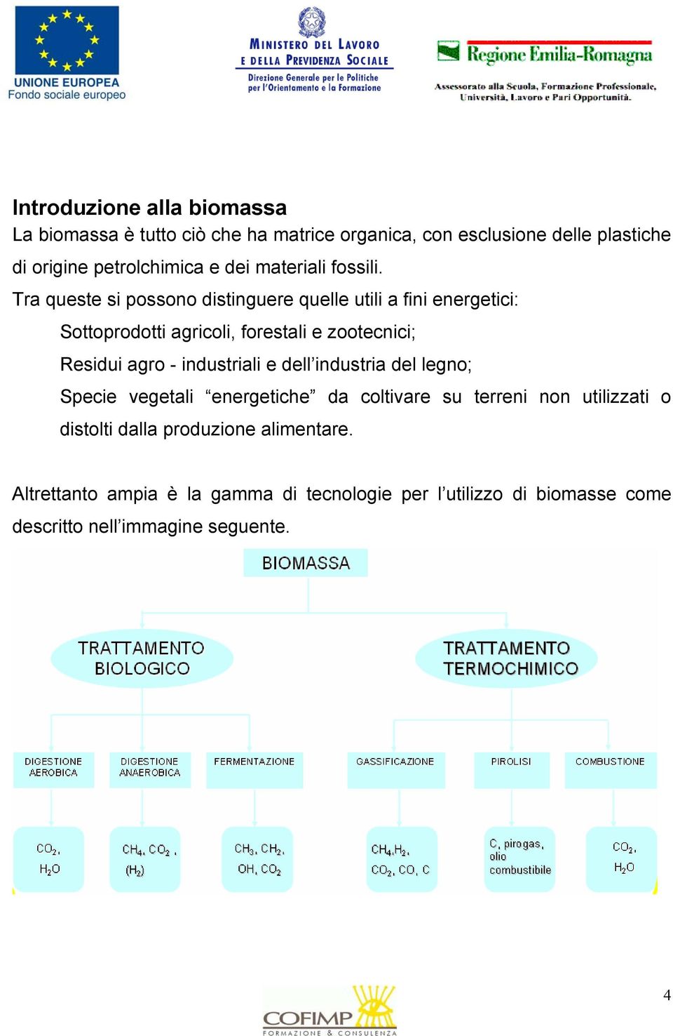 Tra queste si possono distinguere quelle utili a fini energetici: Sottoprodotti agricoli, forestali e zootecnici; Residui agro -