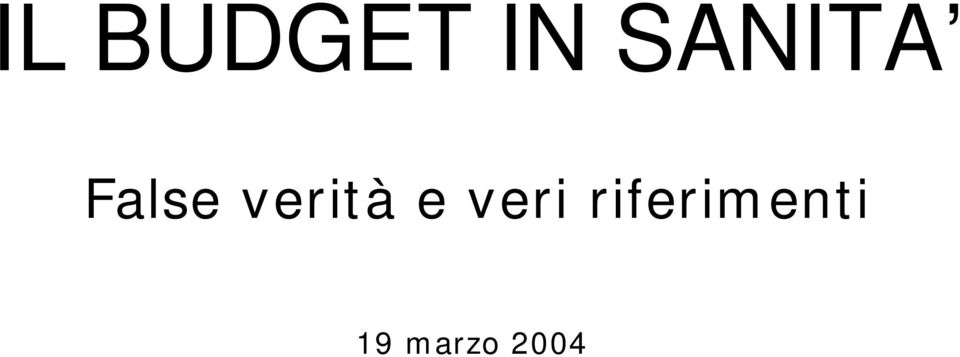 verità e veri