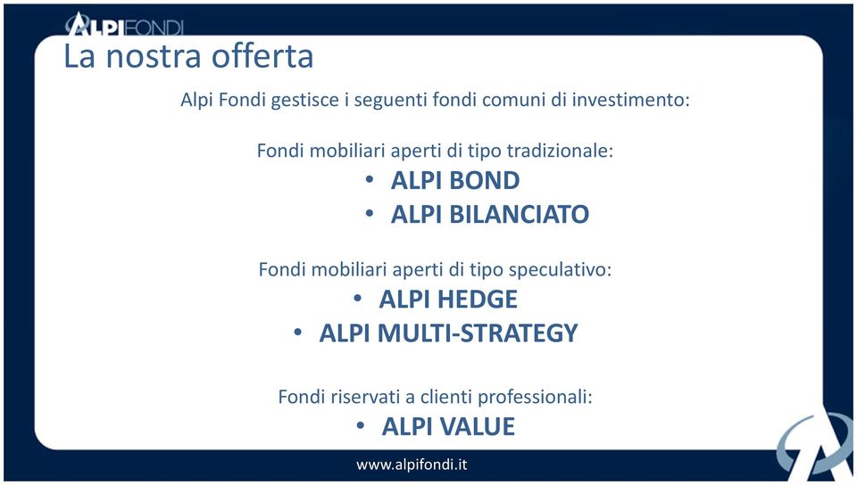 BILANCIATO Fondi mobiliari aperti di tipo speculativo: ALPI HEDGE ALPI