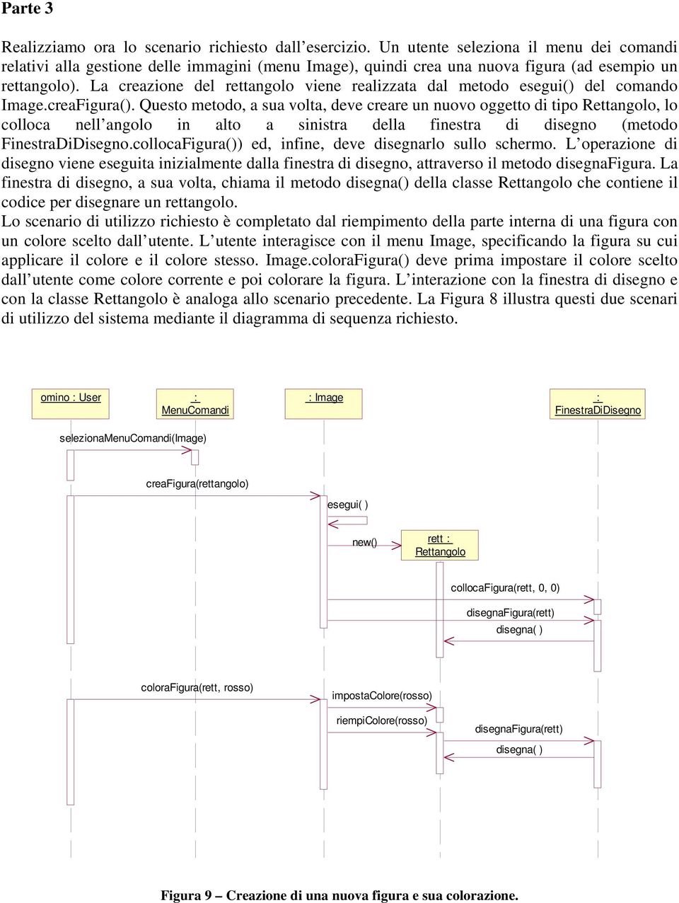 La creazione del rettangolo viene realizzata dal metodo esegui() del comando Image.crea().