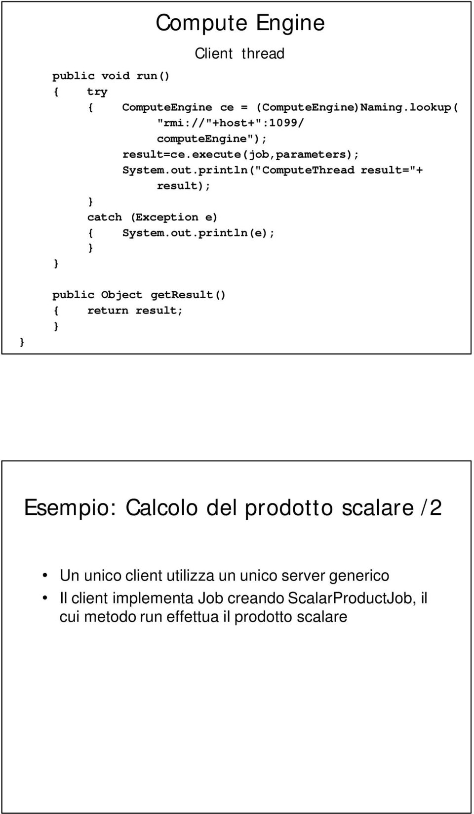 println("ComputeThread result="+ result); catch (Exception e) { System.out.