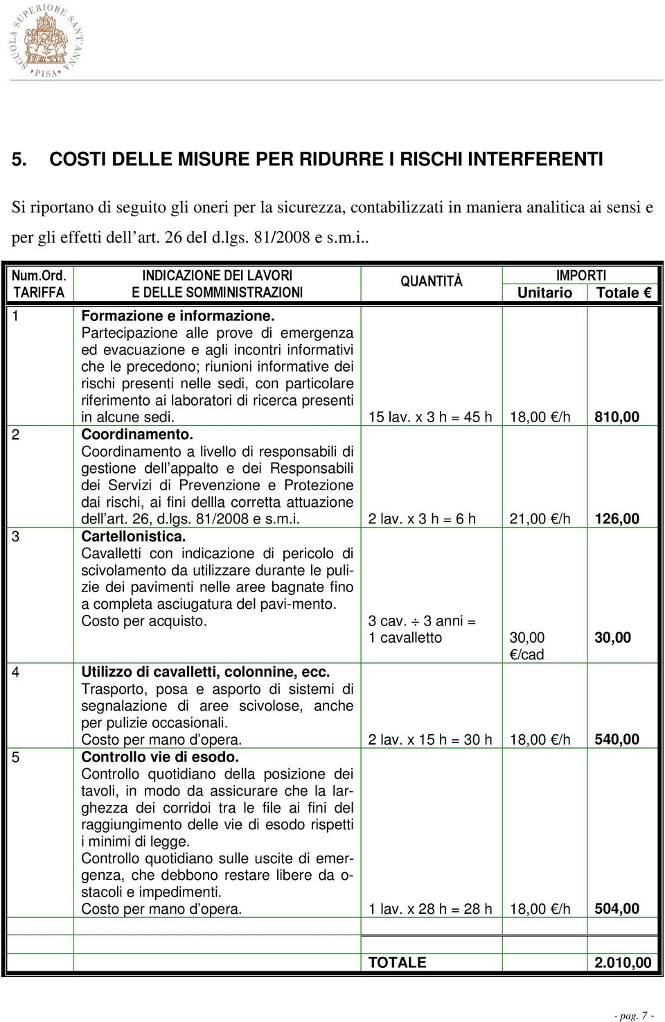 Partecipazione alle prove di emergenza ed evacuazione e agli incontri informativi che le precedono; riunioni informative dei rischi presenti nelle sedi, con particolare riferimento ai laboratori di