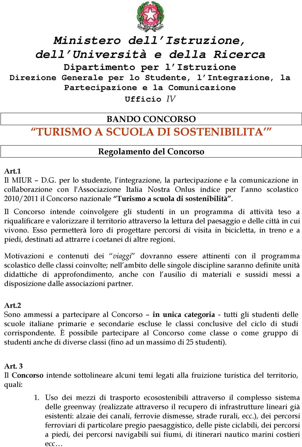 scuola di sostenibilità.