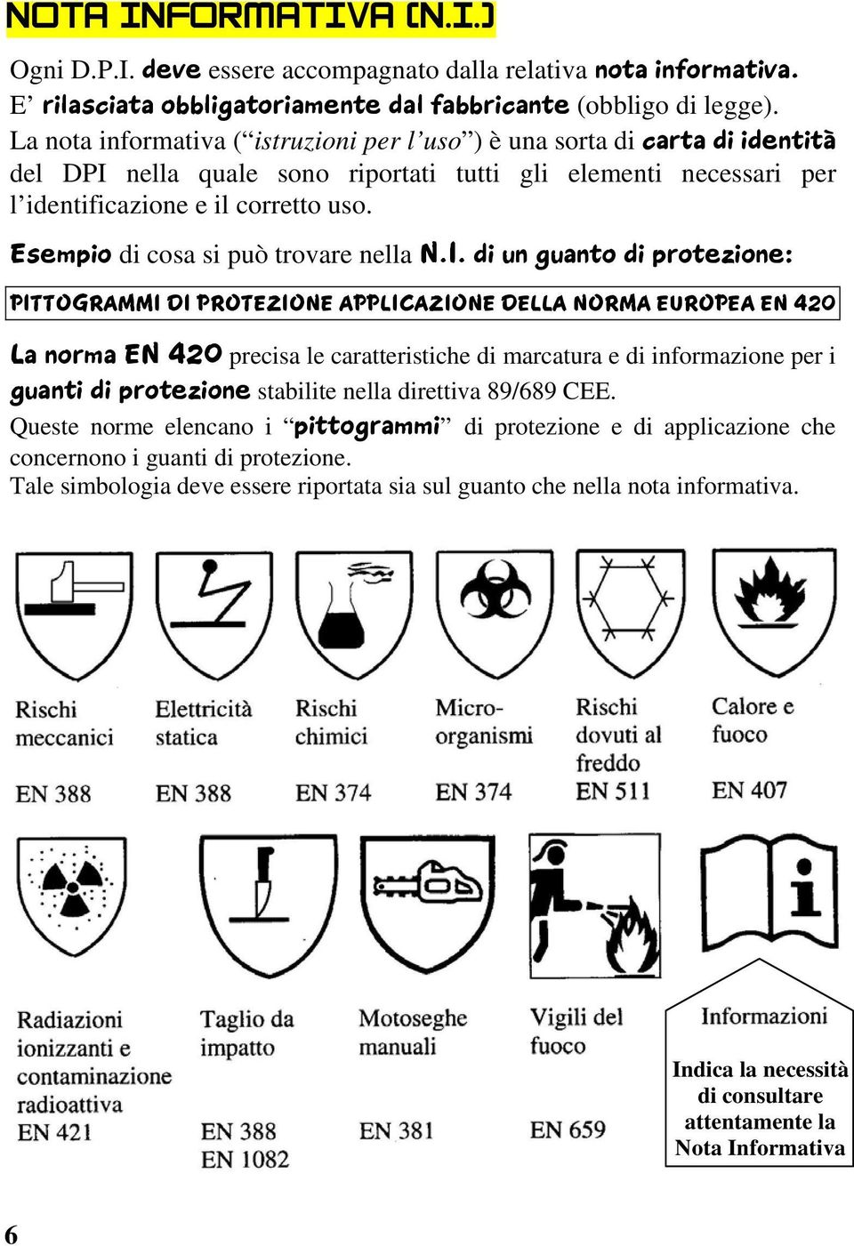 Esempio di cosa si può trovare nella N.I.