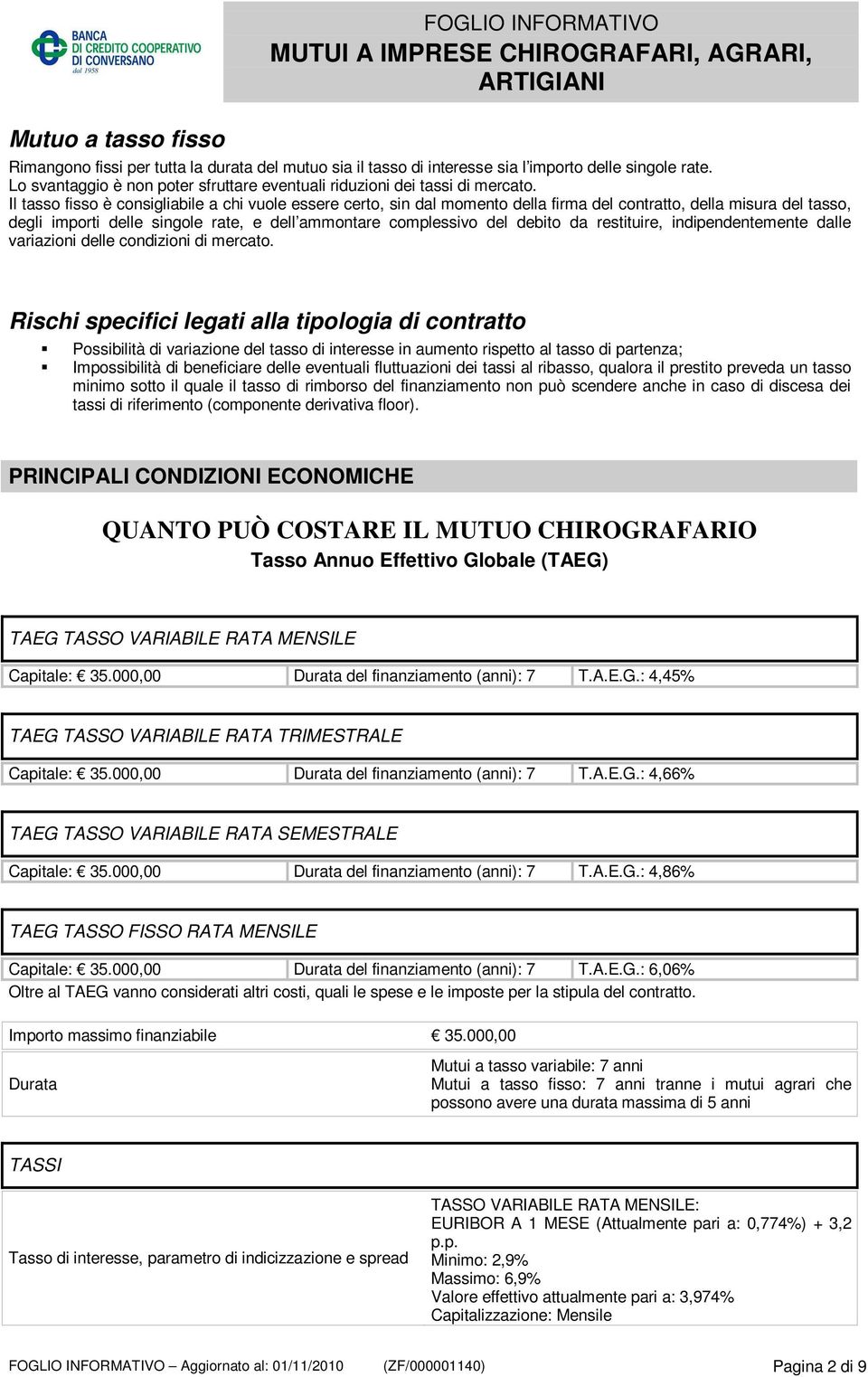 Il tasso fisso è consigliabile a chi vuole essere certo, sin dal momento della firma del contratto, della misura del tasso, degli importi delle singole rate, e dell ammontare complessivo del debito