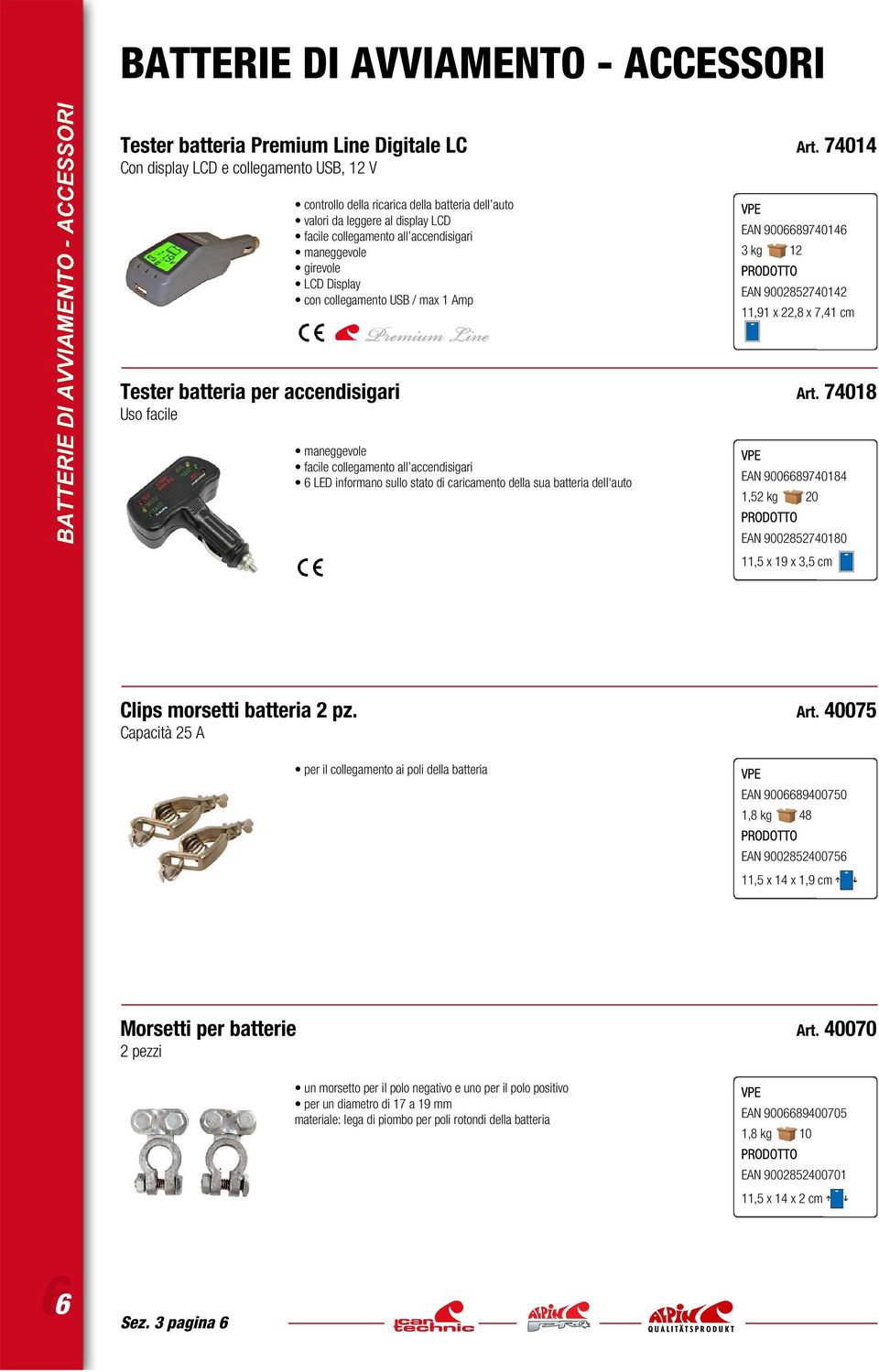 accendisigari Uso facile maneggevole facile collegamento all accendisigari 6 LED informano sullo stato di caricamento della sua batteria dell auto 74018 EAN 9006689740184 1,2 kg 20 EAN 900282740180