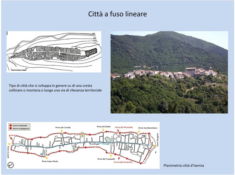 collinare o montana o lungo una via di