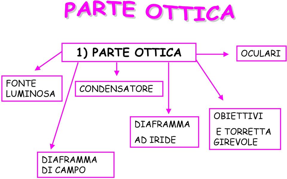 DIAFRAMMA AD IRIDE OBIETTIVI